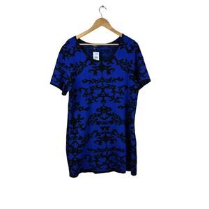 Torrid Womens Blue Sweater Dress Short Sleeves Size 4X New Mini Bodycon Date